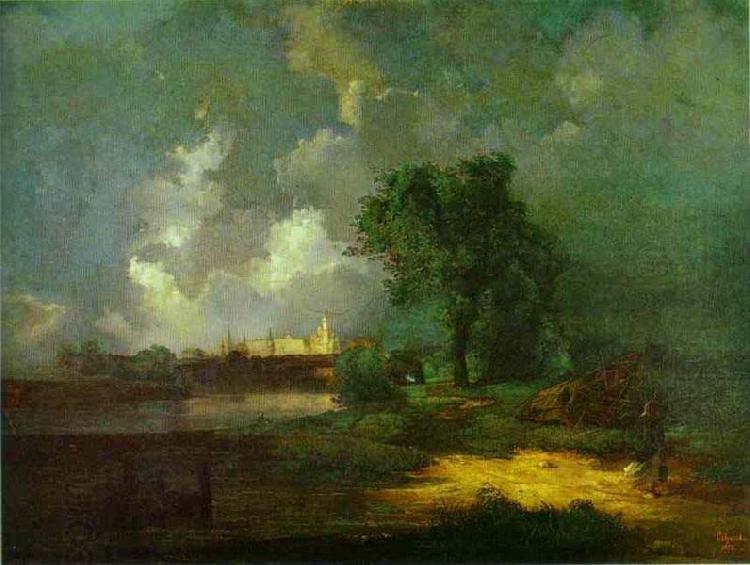 Alexei Savrasov View of the Kremlin from the Krymsky Bridge in Inclement Weather China oil painting art